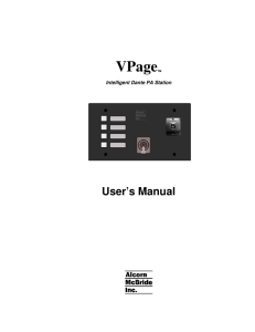 VPage User`s Guide