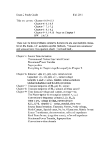 Exam 2 Study Guide Fall 2011 This test covers: Chapter 4