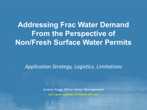 Fresh and non-fresh surface water license