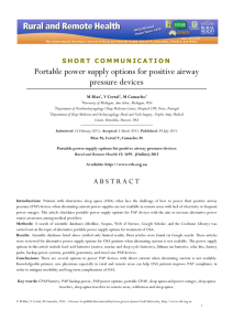 Portable power supply options for positive airway pressure devices