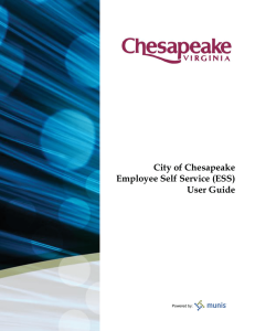 City of Chesapeake Employee Self Service (ESS) User Guide