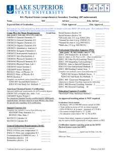 Comprehensive MAJOR - Lake Superior State University