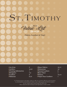 Fabric List - St. Timothy Chair