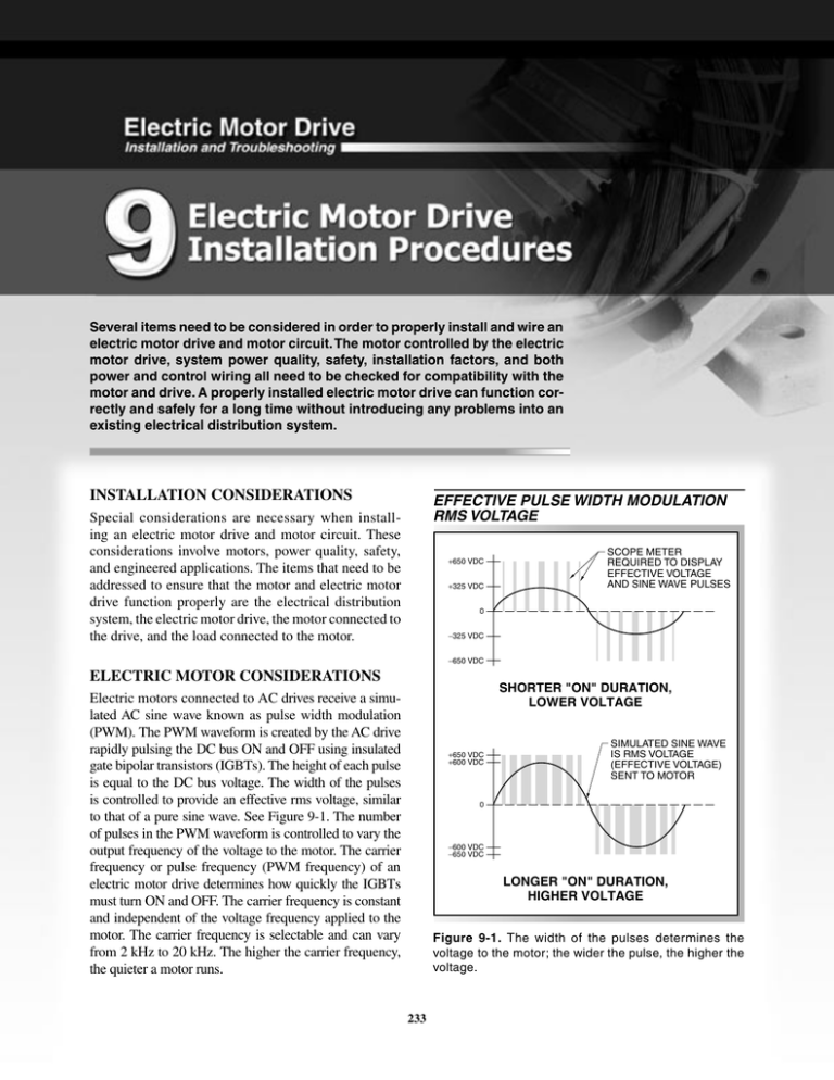 installation considerations electric motor
