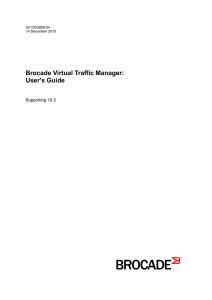Brocade Virtual Traffic Manager: User`s Guide, v10.3