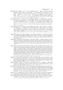 Bibliografia su Algoritmi Genetici e Calcolo Evolutivo