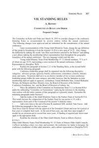 Holston Annual Conference Standing Rules Changes 2010
