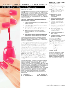 Nail Technology Course Outline - International Academy of Hair