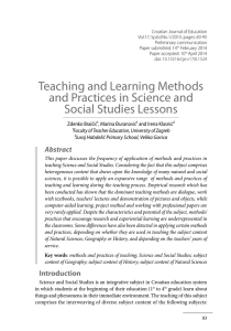 Teaching and Learning Methods and Practices in Science and
