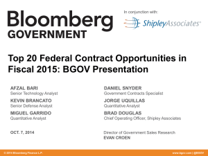 Top 20 Federal Contract Opportunities in Fiscal 2015