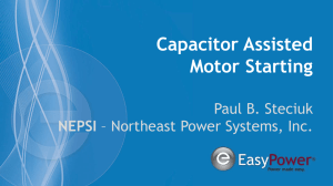 Capacitor Assisted Motor Starting