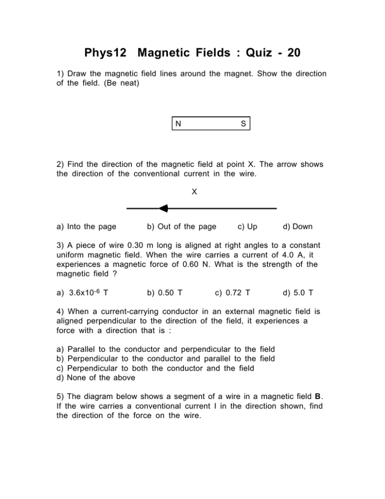 Phys12 Fields Quiz