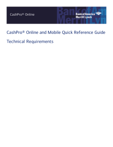 CashPro Online and Mobile Quick Reference Guide