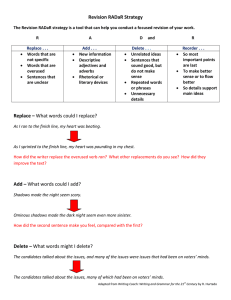 Revision Radar Strategy