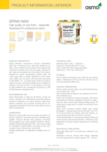 Product Information - Osmo NZ, importers of OSMO Polyx (Hardwax)