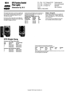 EFS Factory Sealed Pilot Lights