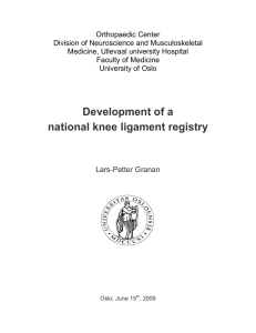 Development of a national knee ligament registry