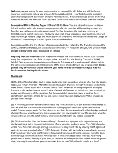Convocation Essay questions for The True American