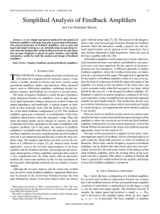 Simplified Analysis of Feedback Amplifiers