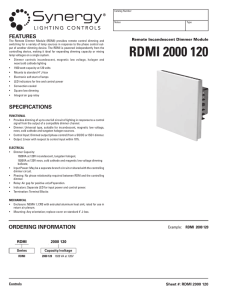 RDMI 2000 120 Remote Dimmer Module Datasheet