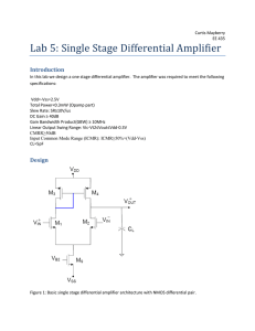 Lab 5: Single Stage Differential Amplifier