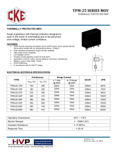 TPM-25 SERIES MOV - HVP High Voltage Products GmbH