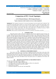 Comparison of PFC Circuit Topologies