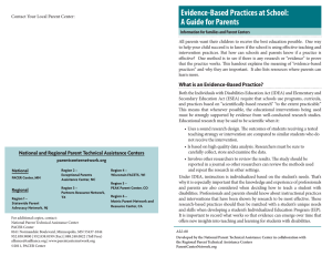 Evidence-Based Practices at School: A Guide for