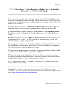 Eight Evidence-Based Practices Principles