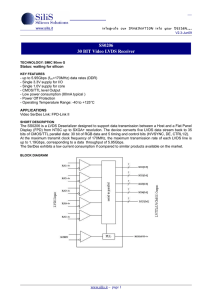SS0206 30 BIT Video LVDS Receiver