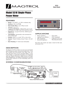 Power Analyzers - Magtrol Models 6510e and 6530