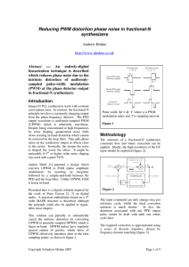 Reducing PWM distortion phase noise in fractional