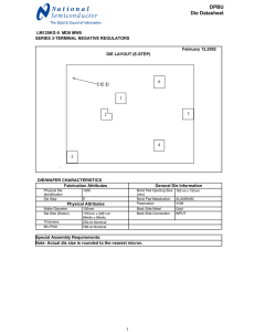 LM120KG-5 Negative Regulator Die Datasheet