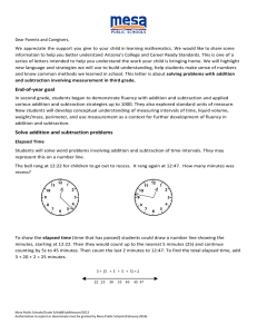 End-‐of-‐year goal Solve addition and subtraction problems