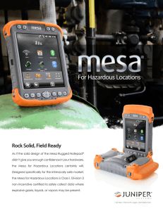 Mesa for Hazardous Locations