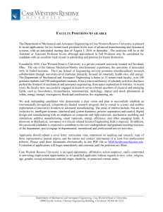 Department of Mechanical and Aerospace Engineering, Case