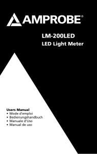 LM-200LED LED Light Meter Product Manual