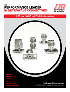 1.85mm (V) Connectors: DC to 67 GHz Datasheet