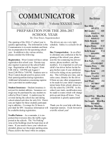 COMMUNICATOR - West Central School Corporation