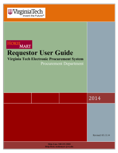 Requestor User Guide