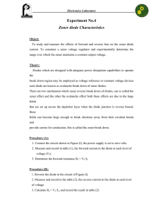 Zener Diode Characteristics Lab Experiment
