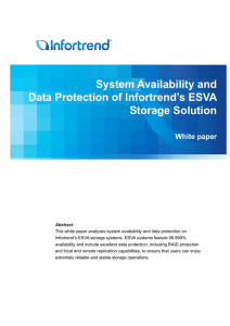 System Availability and Data Protection of Infortrend`s ESVA Storage