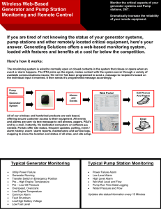 Wireless Web-Based Generator and Pump Station Monitoring and