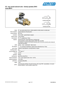 2/2 - way coaxial solenoid valve - directly operated, DN10 series MK10