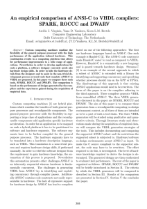 An empirical comparison of ANSI-C to VHDL compilers