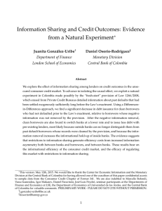 Information Sharing and Credit Outcomes: Evidence from a Natural