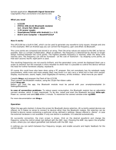 Sample application: Bluetooth Signal Generator Copyright(C) Paul