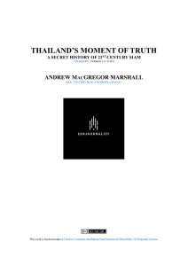 Thailand's Moment of Truth: A Secret History of Siam