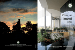 RMLNLU Lucknow Campus Recruitment 2016