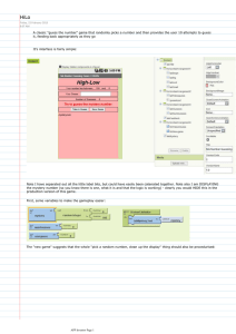 Hi-Lo - APP Inventor